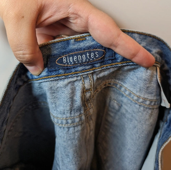 Vintage 90s Bluenotes Denim  Jean Shorts Women Junior Size 13 - Picture 5 of 8